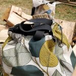 Sac panière grand volume en toile enduite pour l'extérieur, en coton pour l'intérieur