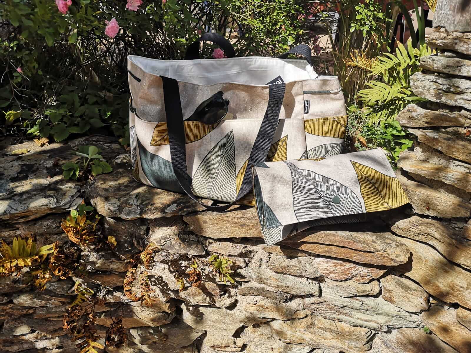 Sac multipoches en toile enduite